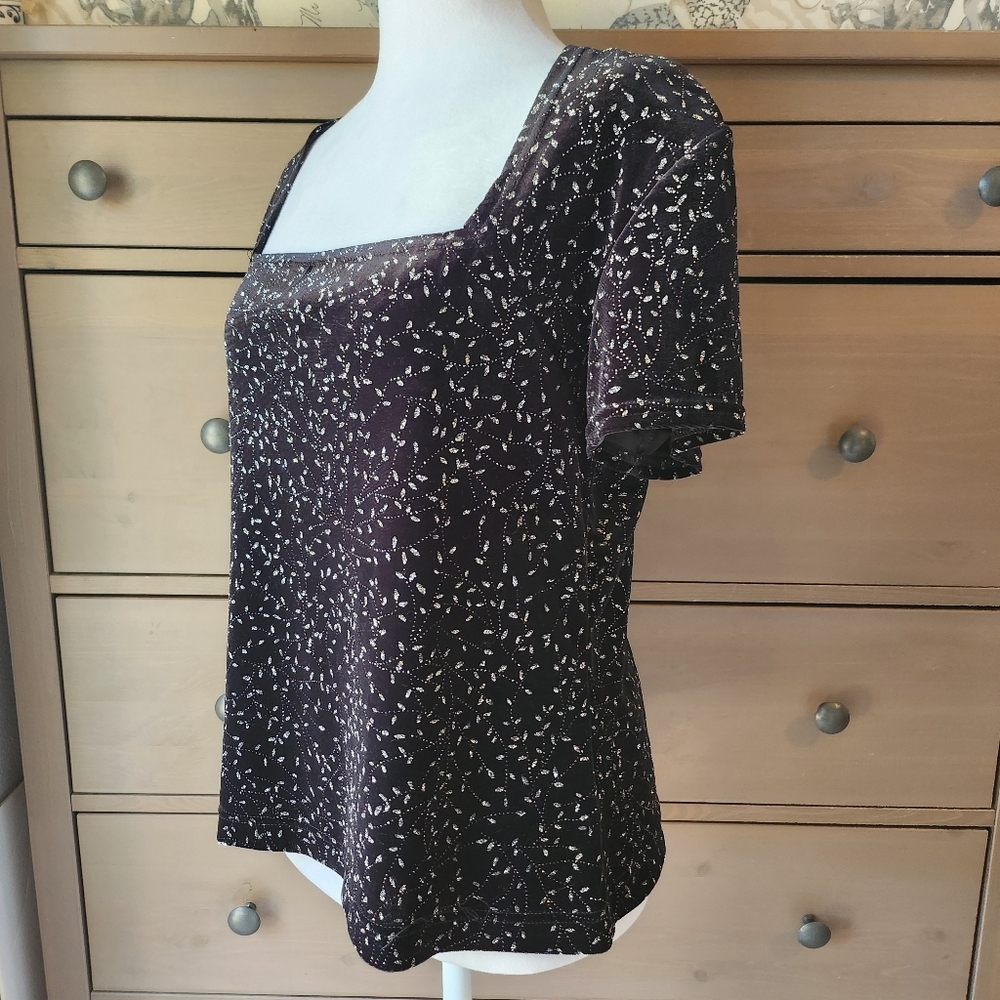 Vintage  Black Sparkle Top  Ronni Nicole By Quida